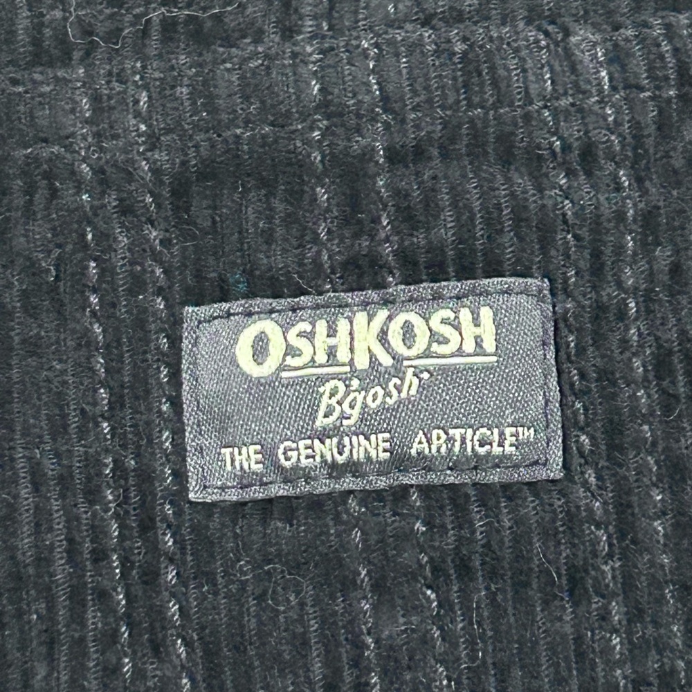 OshKosh B'Gosh Unisex Baby Navy‎ Blue Lined Corduroy Overalls Size 9M - Picture 4 of 12